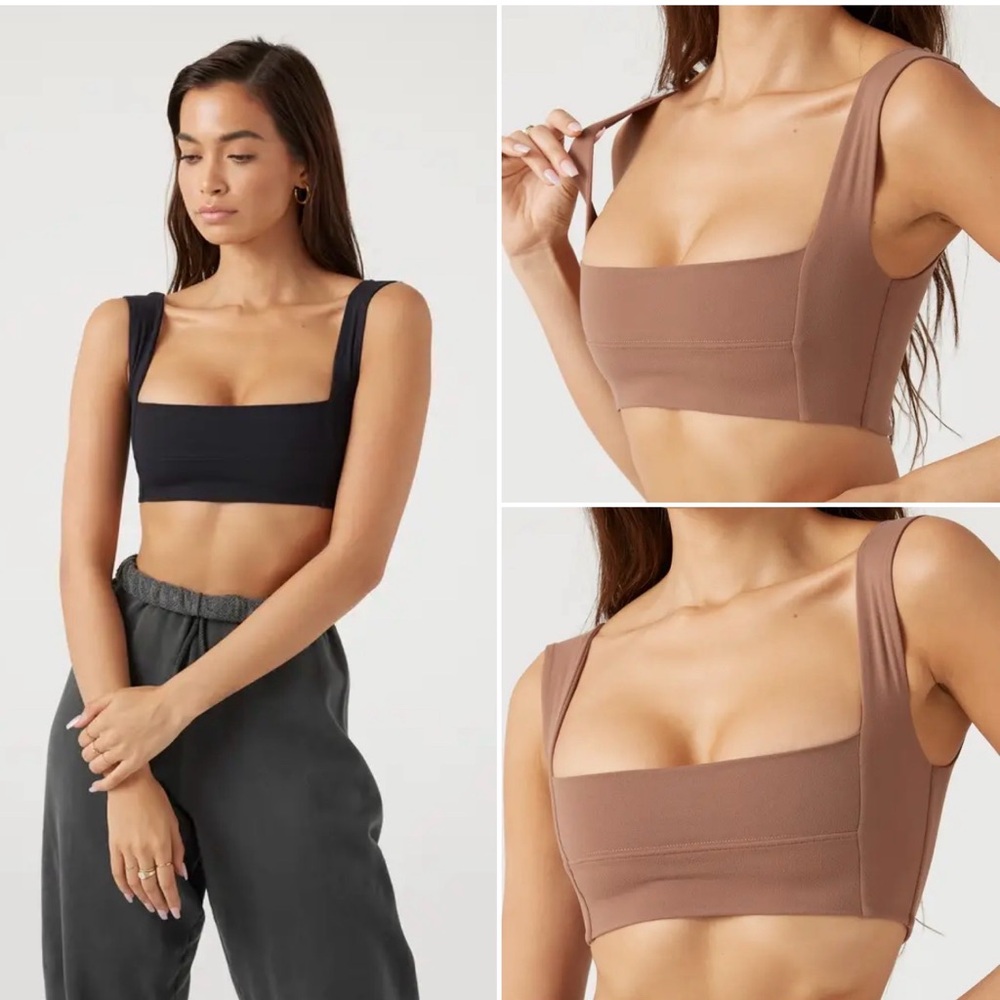 Joah Brown Square Neck Bralette - Black Available Only - Excellent Condition S/M